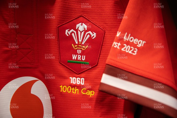 050823 - Wales v England - Vodafone Summer Series - Leigh Halfpenny 100th cap jersey
