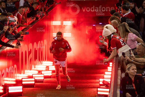 050823 - Wales v England - Vodafone Summer Series - Leigh Halfpenny of Wales runs out on his 100th cap