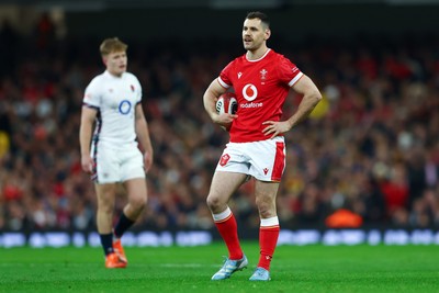 150325 - Wales v England - Guinness Six Nations - Tomos Williams of Wales looks on