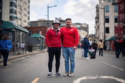 150325 - Wales v England - Guinness Six Nations -  Fans in the City Centre Ahead of the match 