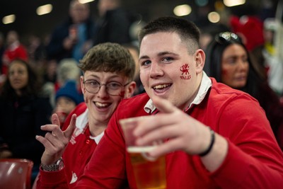 150325 - Wales v England - Guinness Six Nations - Wales Fans inside the stadium during the game   