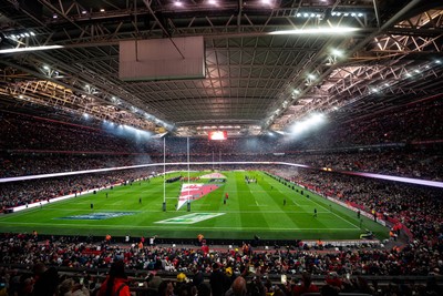 150325 - Wales v England - Guinness Six Nations - Pre-match - light and pyrotechnic show   