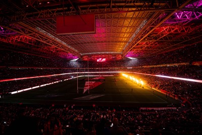 150325 - Wales v England - Guinness Six Nations - Pre-match - light and pyrotechnic show   