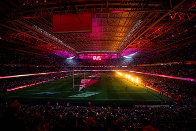 150325 - Wales v England - Guinness Six Nations - Pre-match - light and pyrotechnic show   