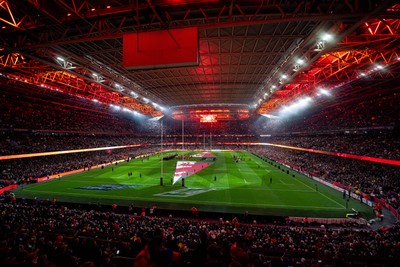 150325 - Wales v England - Guinness Six Nations - Pre-match - light and pyrotechnic show   