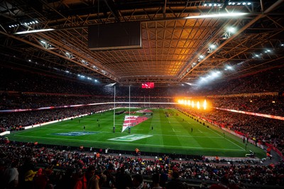 150325 - Wales v England - Guinness Six Nations - Pre-match - light and pyrotechnic show   