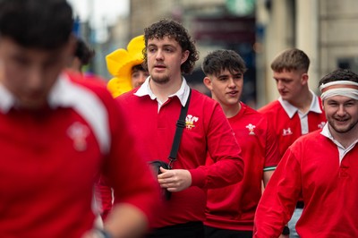 150325 - Wales v England - Guinness Six Nations -  Fans in the City Centre Ahead of the match 