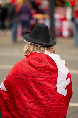 150325 - Wales v England - Guinness Six Nations -  Fans in the City Centre Ahead of the match 