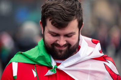 150325 - Wales v England - Guinness Six Nations -  Fans in the City Centre Ahead of the match 