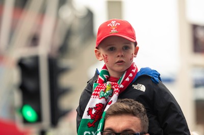 150325 - Wales v England - Guinness Six Nations -  Fans in the City Centre Ahead of the match 