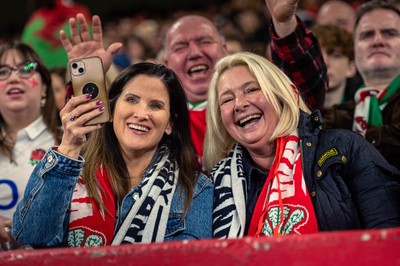 150325 - Wales v England - Guinness Six Nations - Wales Fans inside the stadium during the game   