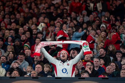 150325 - Wales v England - Guinness Six Nations - England Fans during the game  