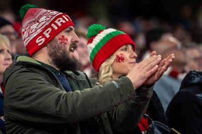 150325 - Wales v England - Guinness Six Nations - Wales Fans inside the stadium during the game   