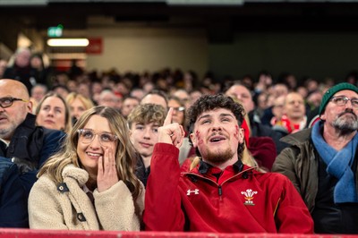 150325 - Wales v England - Guinness Six Nations - Wales Fans inside the stadium during the game   