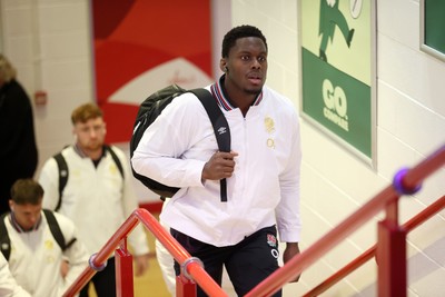 150325 - Wales v England - Guinness Six Nations Championship - Maro Itoje of England arrives at the stadium