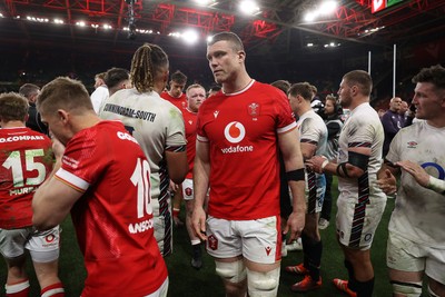 150325 - Wales v England - Guinness Six Nations Championship - Will Rowlands of Wales at full time