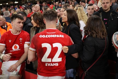 150325 - Wales v England - Guinness Six Nations Championship - Jarrod Evans of Wales at full time