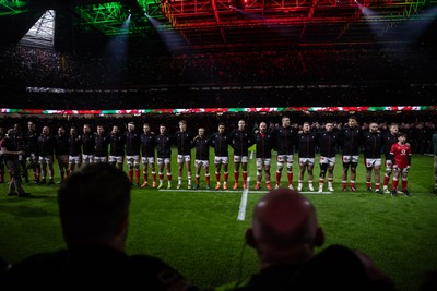 150325 - Wales v England - Guinness Six Nations Championship - Wales sing the anthem