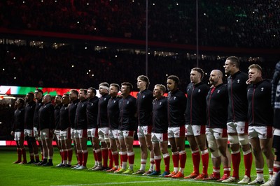 150325 - Wales v England - Guinness Six Nations Championship - Wales sing the anthem