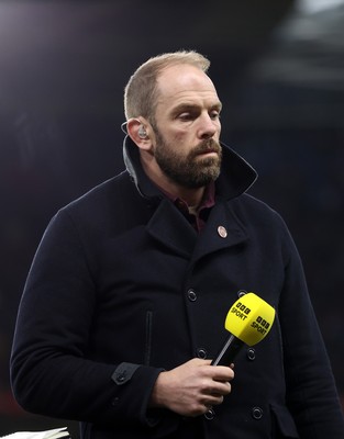 150325 - Wales v England - Guinness Six Nations Championship - Alun Wyn Jones working for BBC Sport