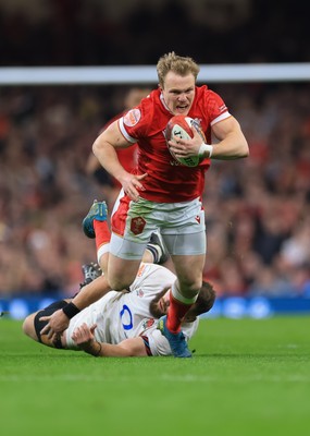 150325 Wales v England, Guinness Mens Six Nations - Blair Murray of Wales is tackled by Luke Cowan-Dickie of England