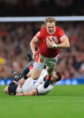 150325 Wales v England, Guinness Mens Six Nations - Blair Murray of Wales is tackled by Luke Cowan-Dickie of England