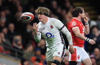 150325 Wales v England, Guinness Mens Six Nations - Henry Pollock of England celebrates after he races in to score try