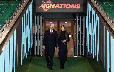 150325 Wales v England, Guinness Mens Six Nations - William, Prince of Wales along with Catherine, Princess of Wales walk down the tunnel at the Principality Stadium after the Wales v England match