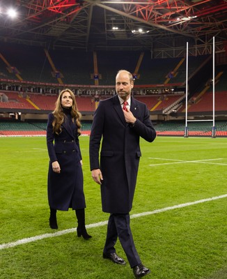 150325 Wales v England, Guinness Mens Six Nations - William, Prince of Wales along with Catherine, Princess of Wales at the Principality Stadium after the Wales v England match