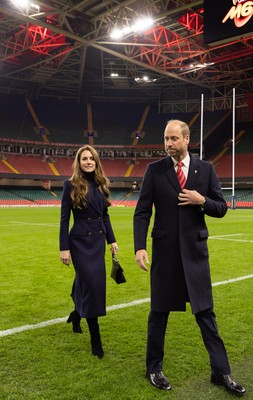 150325 Wales v England, Guinness Mens Six Nations - William, Prince of Wales along with Catherine, Princess of Wales at the Principality Stadium after the Wales v England match