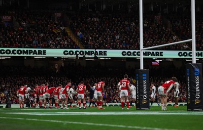 150325 Wales v England, Guinness Mens Six Nations - Go Compare branding on mid level led screens