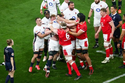 150325 - Wales v England - Guinness Six Nations - Tempers fray