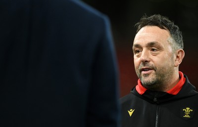 150325 - Wales v England - Guinness Six Nations - Matt Sherratt, Interim Head Coach of Wales looks on 