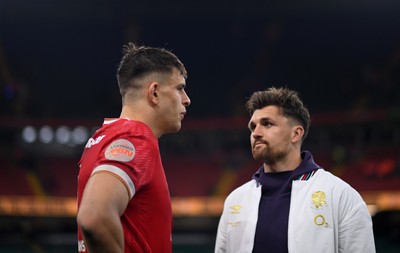 150325 - Wales v England - Guinness Six Nations - Dafydd Jenkins of Wales and Henry Slade