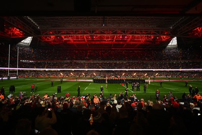 150325 - Wales v England - Guinness Six Nations - Teams run out onto the field