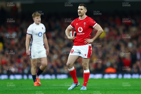 150325 - Wales v England - Guinness Six Nations - Tomos Williams of Wales looks on