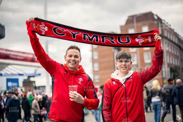 150325 - Wales v England - Guinness Six Nations -  Fans in the City Centre Ahead of the match 