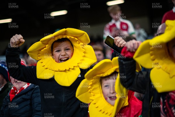 150325 - Wales v England - Guinness Six Nations - Wales Fans inside the stadium during the game   