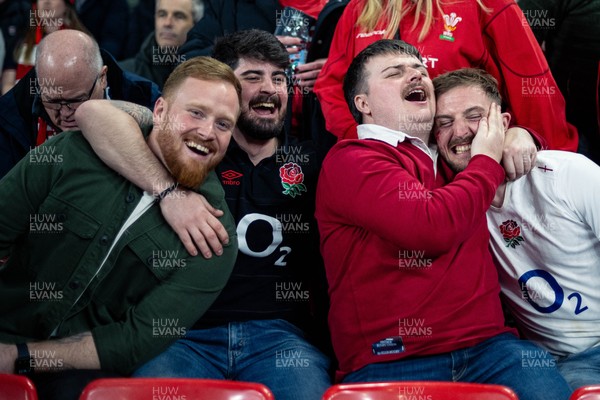 150325 - Wales v England - Guinness Six Nations - Wales Fans inside the stadium during the game   