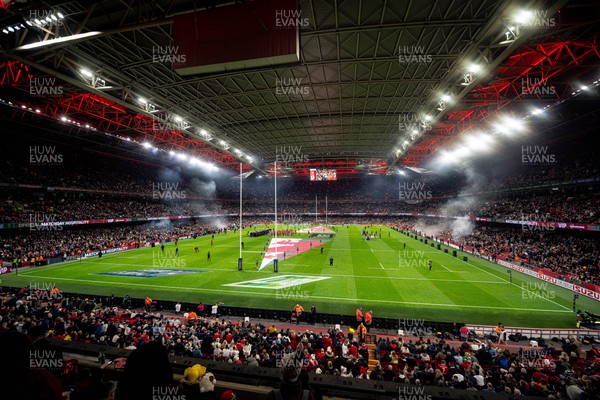 150325 - Wales v England - Guinness Six Nations - Pre-match - light and pyrotechnic show   