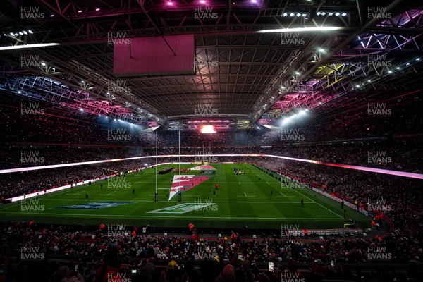 150325 - Wales v England - Guinness Six Nations - Pre-match - light and pyrotechnic show   