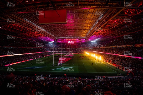 150325 - Wales v England - Guinness Six Nations - Pre-match - light and pyrotechnic show   