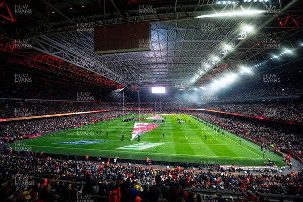 150325 - Wales v England - Guinness Six Nations - Pre-match - light and pyrotechnic show   