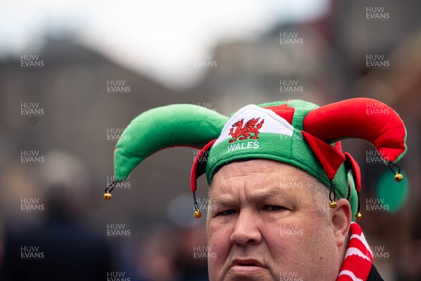 150325 - Wales v England - Guinness Six Nations -  Fans in the City Centre Ahead of the match 