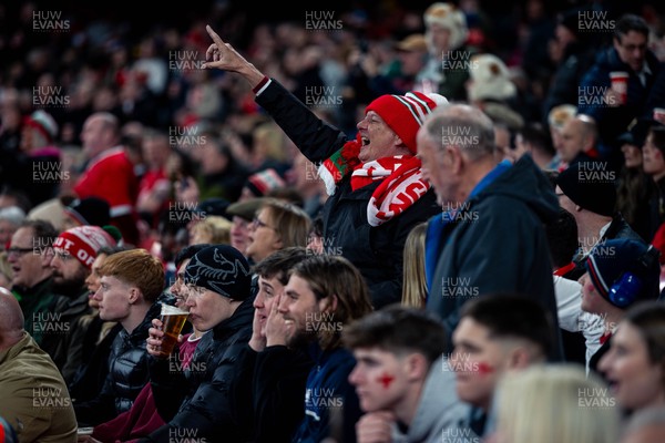 150325 - Wales v England - Guinness Six Nations - Wales Fans inside the stadium during the game   