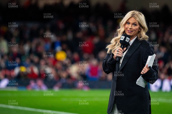 150325 - Wales v England - Guinness Six Nations - S4C Presenter Sarra Elgan