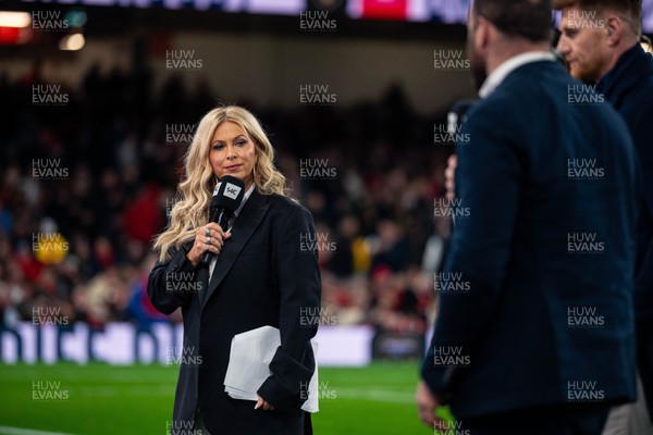 150325 - Wales v England - Guinness Six Nations - S4C Presenter Sarra Elgan