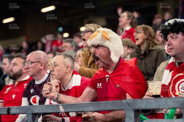 150325 - Wales v England - Guinness Six Nations - Wales Fans inside the stadium during the game   