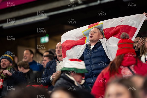 150325 - Wales v England - Guinness Six Nations - England Fans during the game  