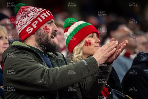 150325 - Wales v England - Guinness Six Nations - Wales Fans inside the stadium during the game   